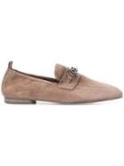 Kennel & Schmenger Pearl Embellished Loafers - Nude & Neutrals
