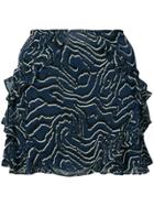 Derek Lam 10 Crosby Ruffled Mini Skirt - Blue