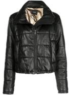 Lth Jkt Cay Cropped Puffer Jacket - Black