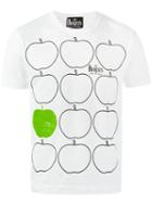 Comme Des Garçons 'apples' Print T-shirt, Men's, Size: Large, White, Cotton