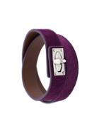 Givenchy 'shark Lock' Wrap Bracelet, Women's, Size: Small, Pink/purple