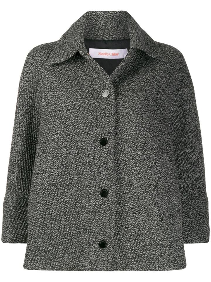 See By Chloé Short Button-up Coat - Black