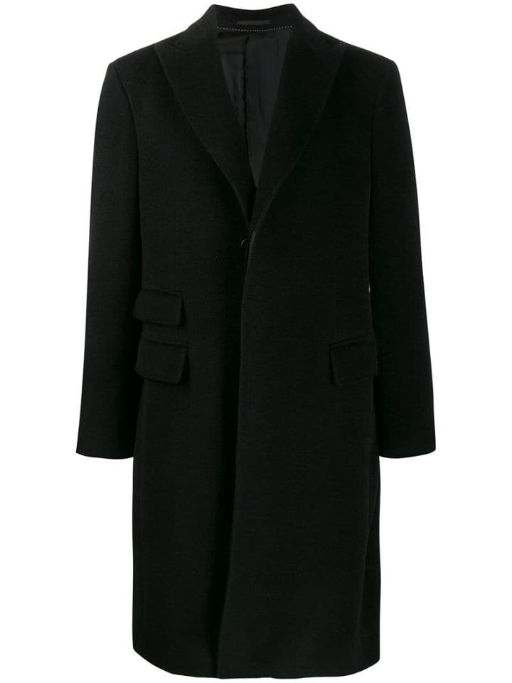 Z Zegna Single-breasted Coat - Black