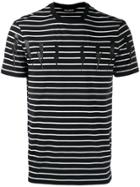 Neil Barrett Striped Logo T-shirt - Black