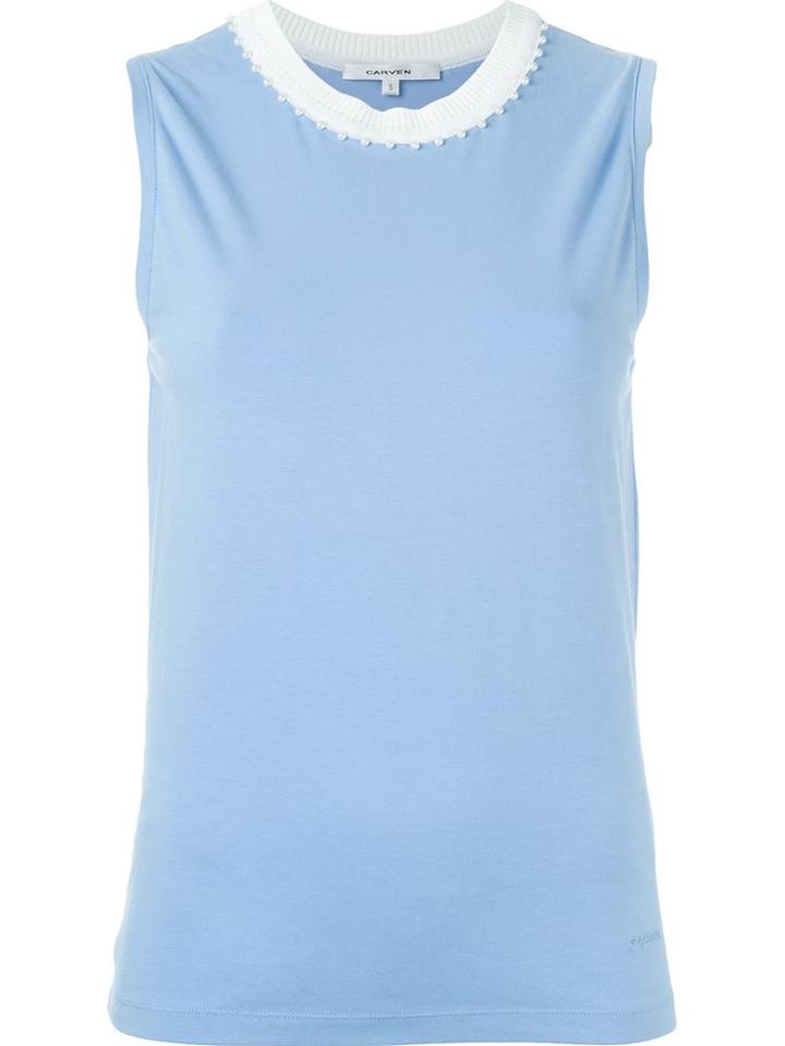 Carven Embellished Collar Top