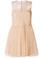 Red Valentino Sheer Tulle Mini Dress - Neutrals