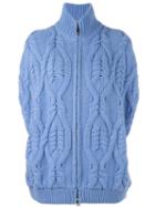 Fay Open Sleeve Cable Knit Cardigan, Women's, Size: Xs, Blue, Polyamide/wool