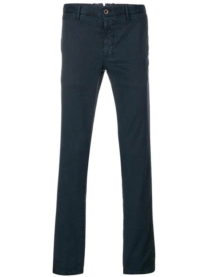 Incotex Welt Pocket Trousers - Blue