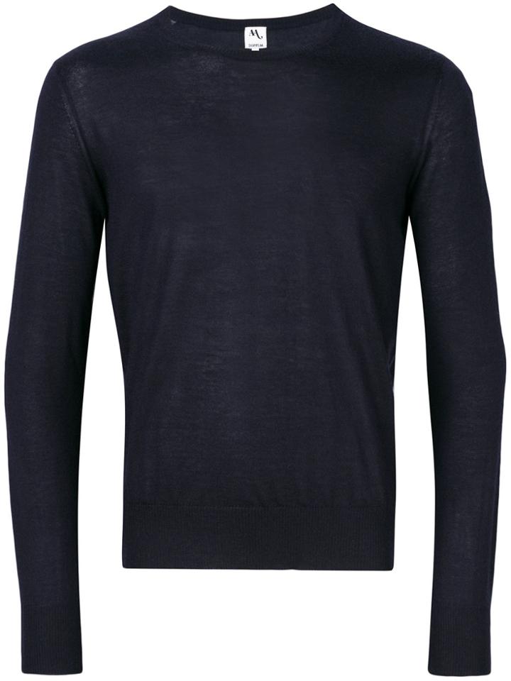 Doppiaa Long Sleeved Slim-fit Sweat - Blue
