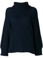 Armani Collezioni - Turtle Neck Knitted Sweater - Women - Cashmere/wool - 44, Blue, Cashmere/wool
