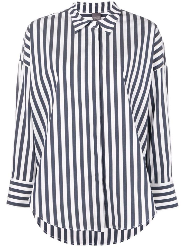 Lorena Antoniazzi Striped Button Shirt - Blue