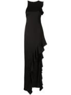 Tufi Duek Ruffle Dress, Women's, Size: 40, Black, Acetate/viscose