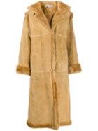 A.n.g.e.l.o. Vintage Cult 1980s Shearling-trimmed Coat - Neutrals