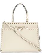 Valentino Valentino Garavani Rockstud Structured Tote - White