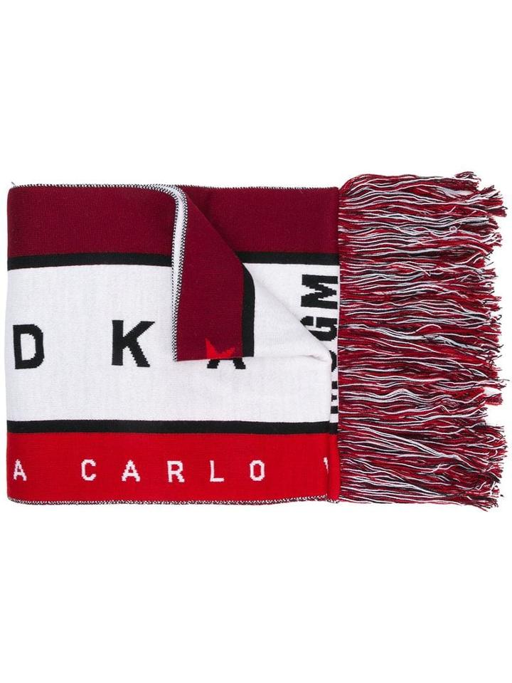 Msgm Mixed Media Star Scarf - White