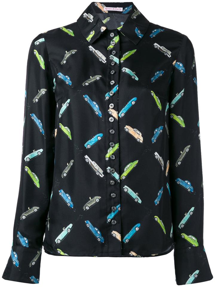Olympia Le-tan Car Print Shirt - Black