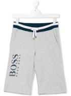 Boss Hugo Boss Logo Print Track Shorts - Grey