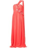 Ingie Paris Embellished One-shoudler Gown - Pink & Purple