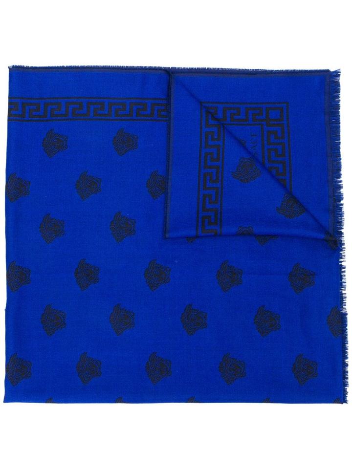 Versace Grecian Medusa Scarf - Blue