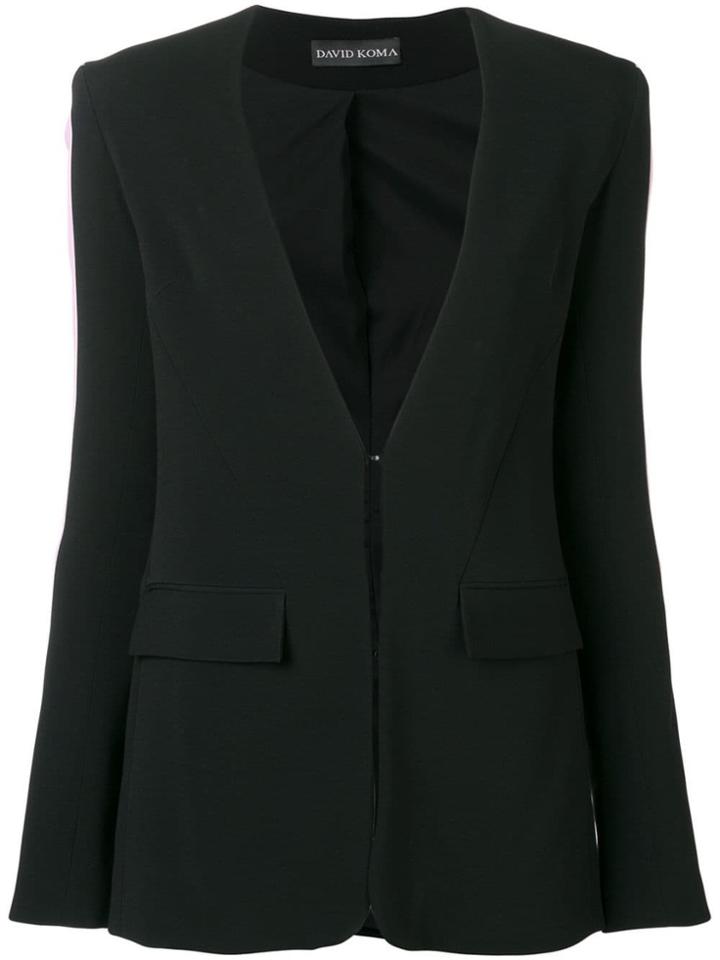 David Koma Deep V-neck Blazer - Black