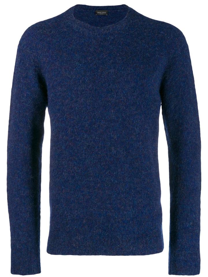 Roberto Collina Knitted Crewneck Jumper - Blue