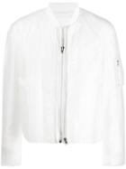 Helmut Lang Zipped Bomber Jacket - White