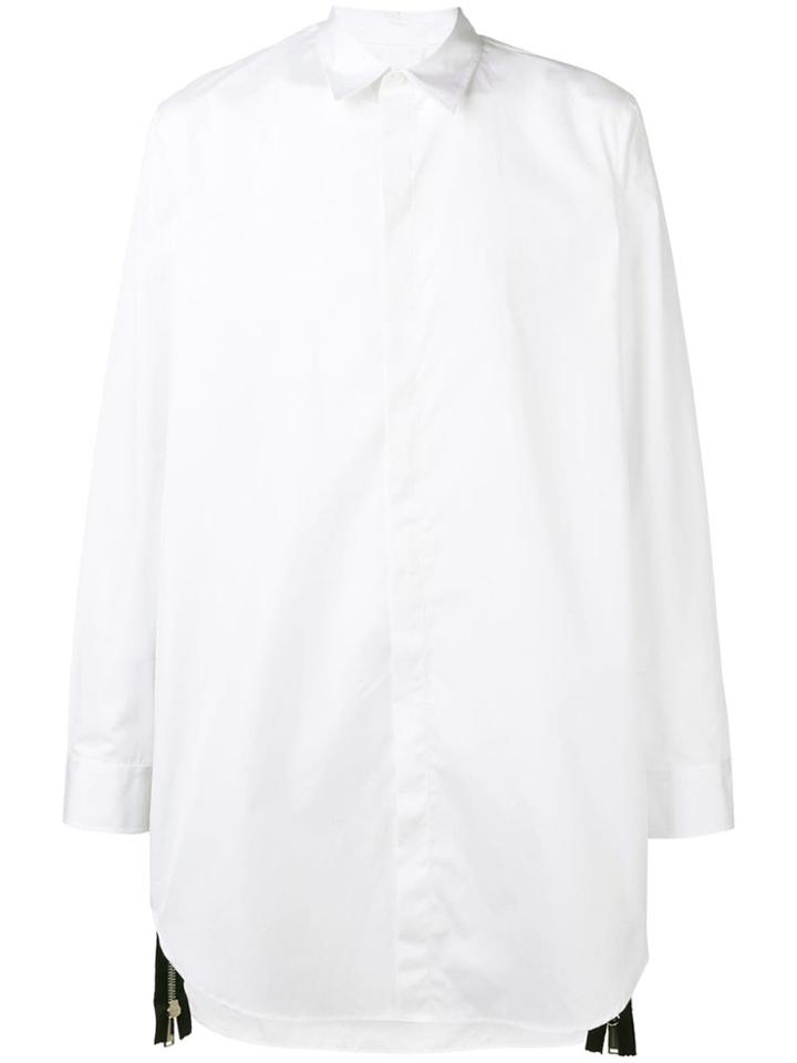 Dsquared2 Zip Trim Longline Shirt - White