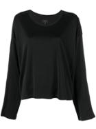 Mm6 Maison Margiela Plain Round Neck Sweatshirt - Black