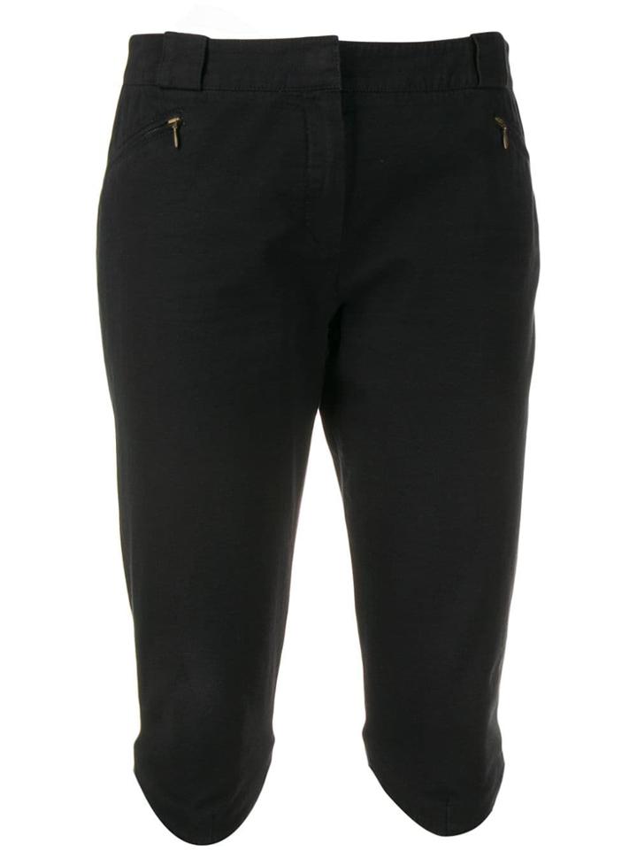 Givenchy Vintage 1990's Ruffled Knee-length Shorts - Black