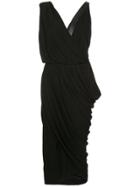 Michael Kors Draped Wrap Dress - Black