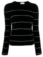 Red Valentino Ruffle Trim Jumper - Black