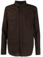 Saint Laurent Micro Pattern Shirt - Black