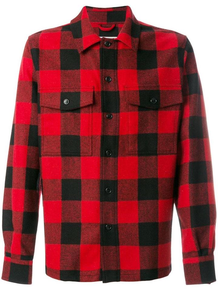 Ami Paris Check Buttoned Overshirt - Black