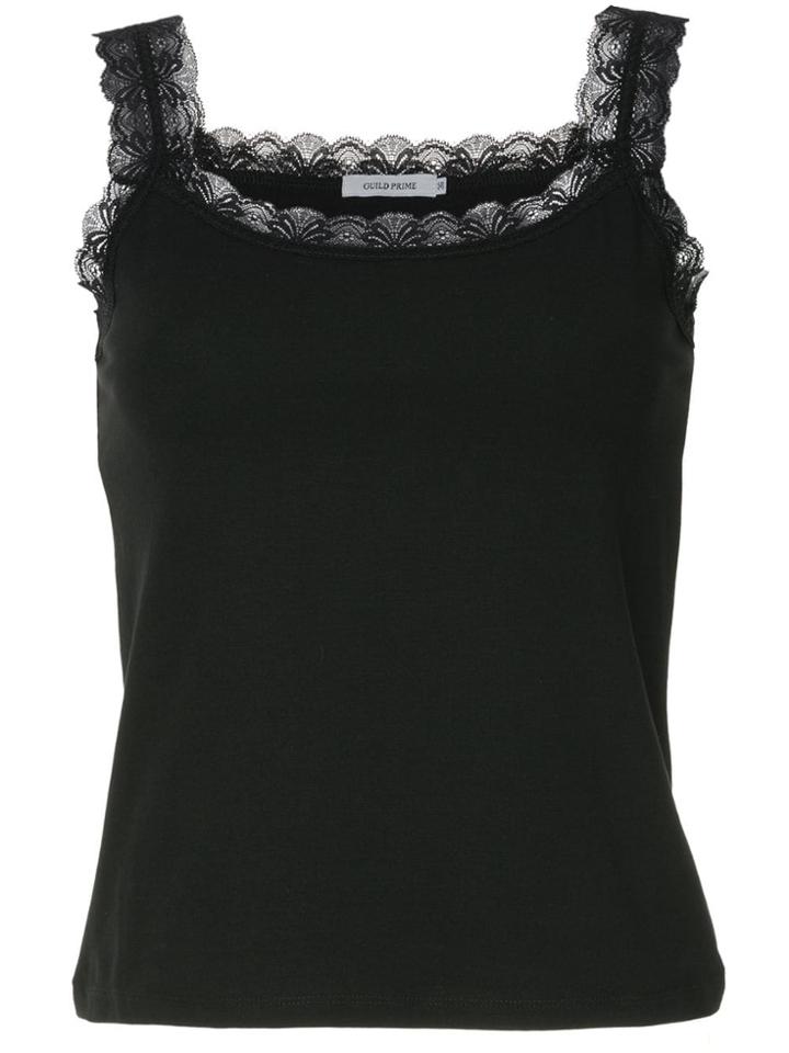 Guild Prime Lace Trim Vest Top - Black