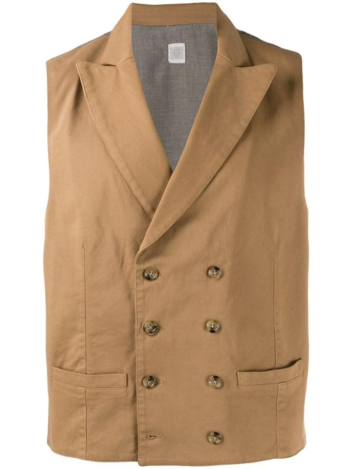 Eleventy Double Breasted Waistcoat - Neutrals