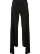 Hellessy Overlay Cropped Trousers, Women's, Size: 2, Black, Silk/acetate/viscose