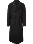 Burberry Double-faced Cashmere Trench Coat - Black