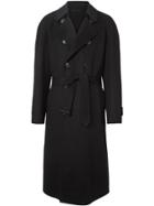 Burberry Double-faced Cashmere Trench Coat - Black