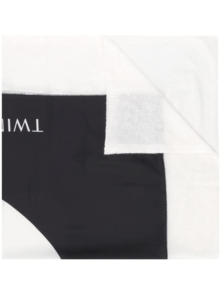Twin-set Logo Scarf - White