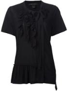 Marc Jacobs Ruffled Tied Neck Blouse, Women's, Size: Xs, Black, Cotton