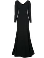 Carolina Herrera Fishtail Floor-length Dress - Black