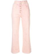 Ulla Johnson High Waisted Straight Trousers - Pink