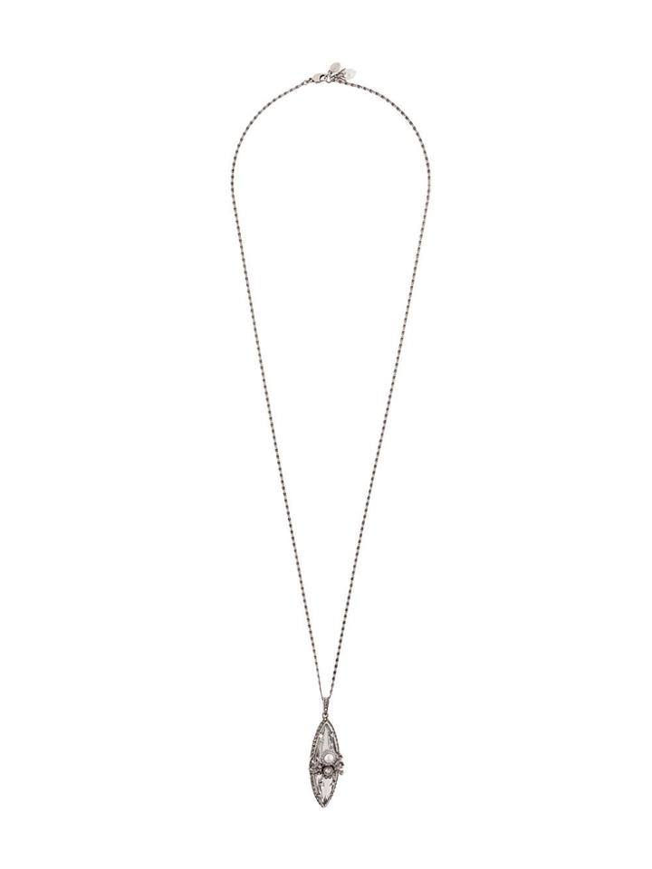 Alexander Mcqueen Spider Crystal Necklace - Metallic