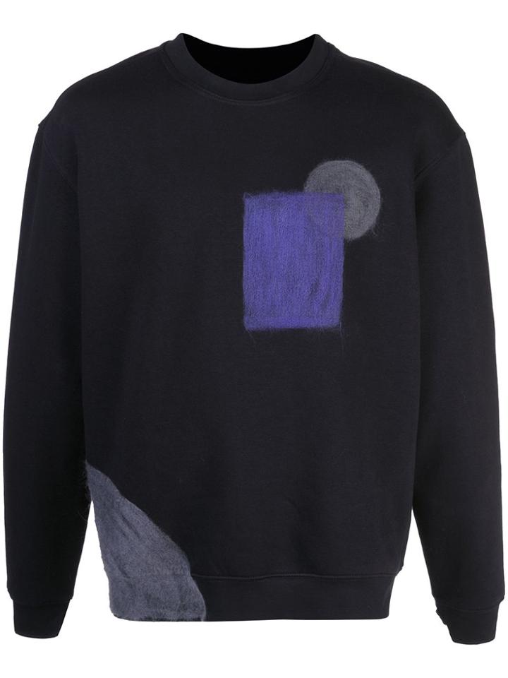 Corelate Geometric Crew-neck Sweatshirt - Black