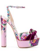 Casadei Floral Embroidered Sandals - Pink
