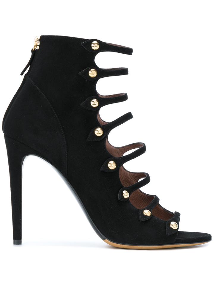 Tabitha Simmons Zip-up Open Pumps - Black