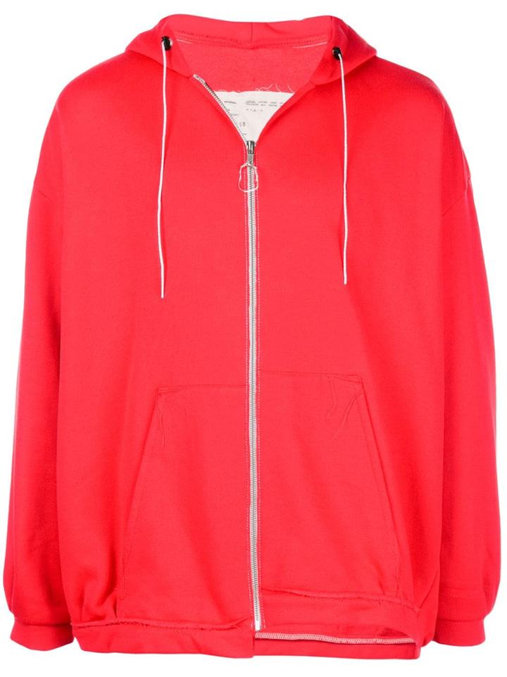 Camiel Fortgens Hooded Zipped Jacket - Red