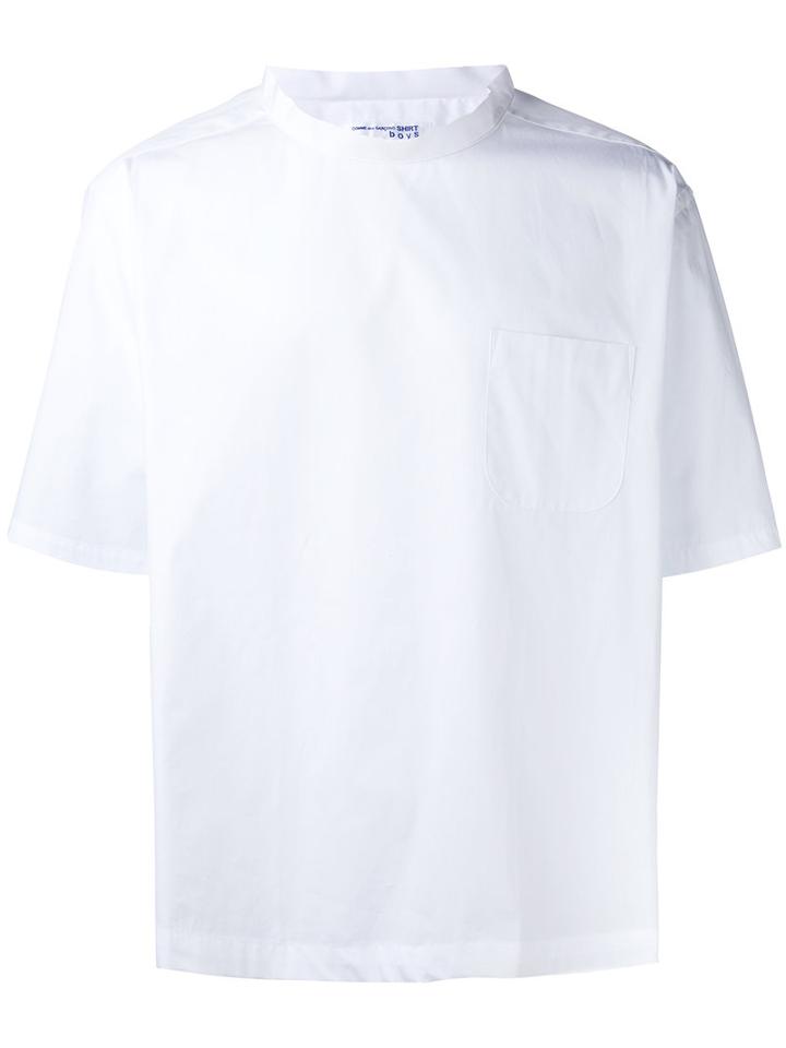 Comme Des Garçons Shirt Open Collar Boxy T-shirt, Men's, Size: Xs, White, Cotton