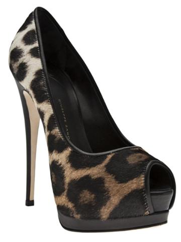 Giuseppe Zanotti Design Leopard Open Toe Pump