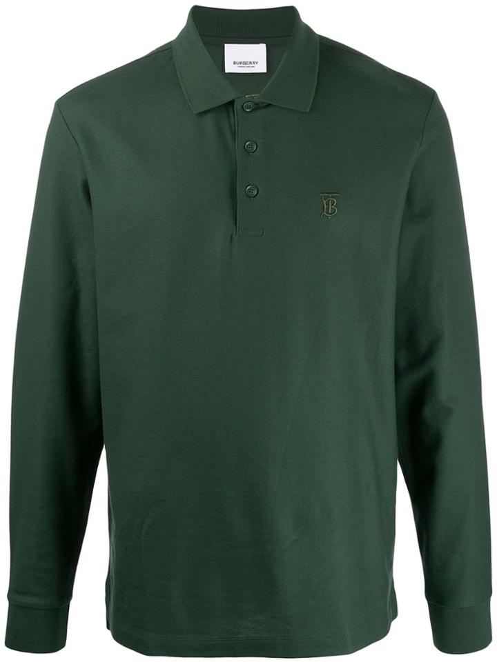 Burberry Long-sleeve Polo Shirt - Green